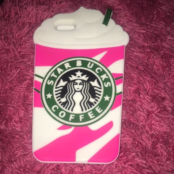 Starbucks pink dink apple phone case - Picture 1 of 2